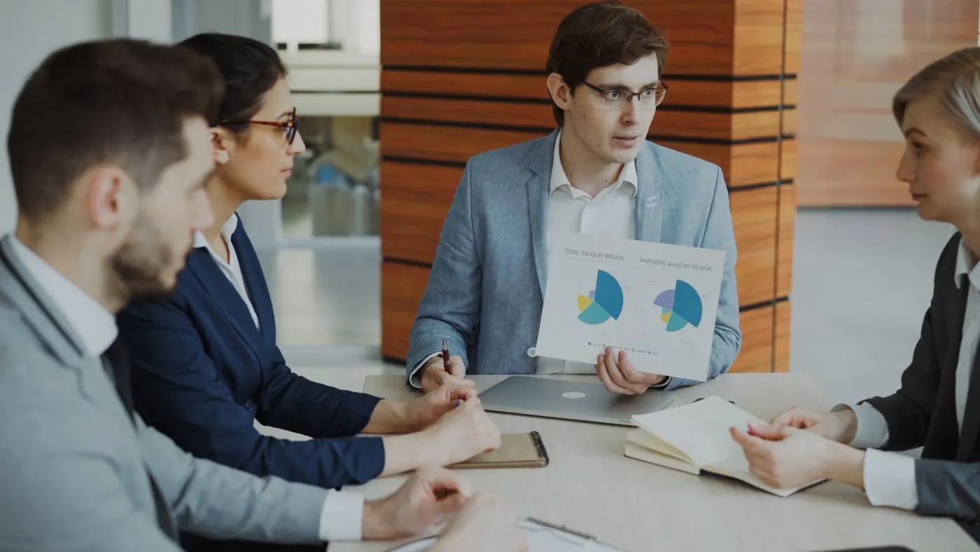 Logistics team discussing a shipment plan